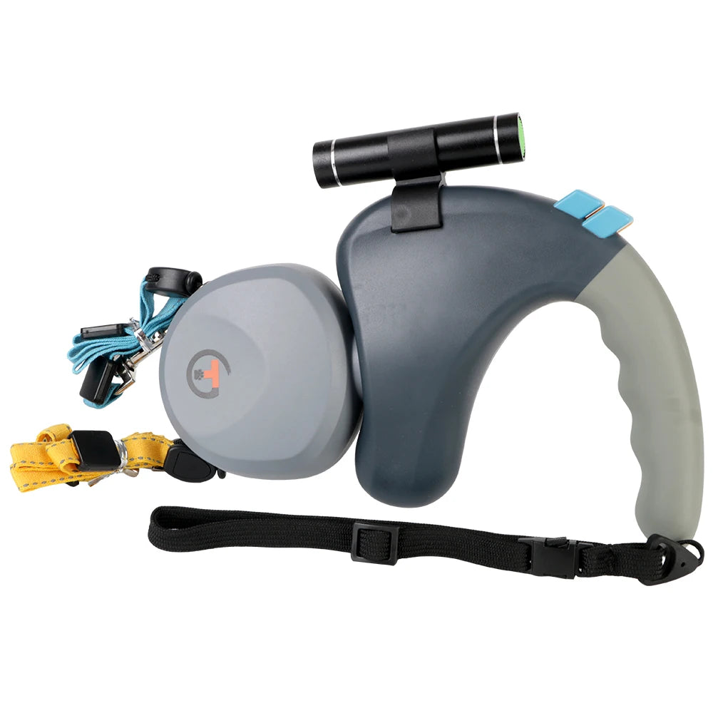 CN Guangdong Dual Dog Leash With Light Retractable Adjustable