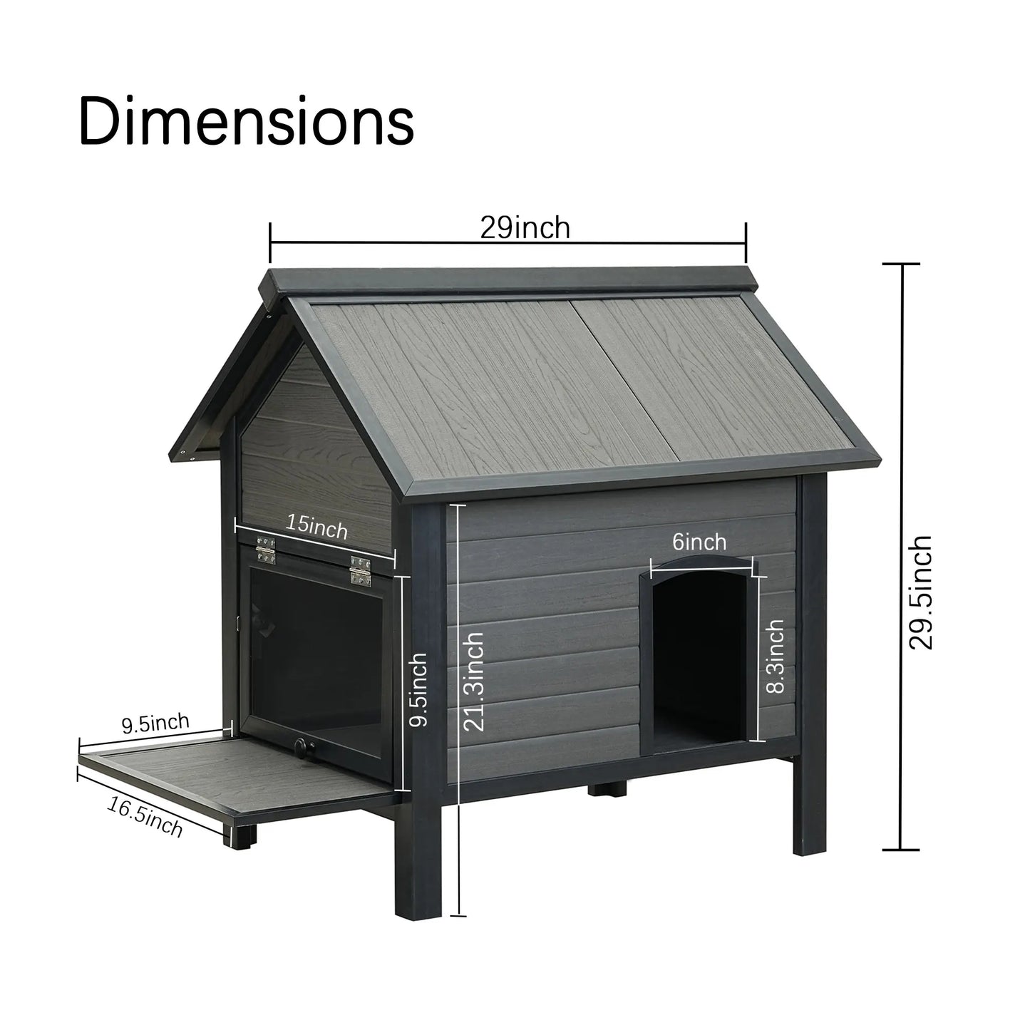 HDPE Indoor Outdoor Cat House Weatherproof Shelter For Cats