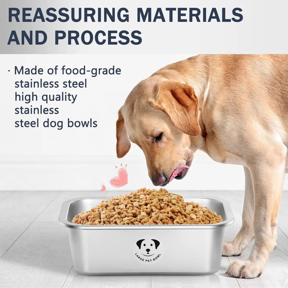 Stainless Steel Dog Bowls High Capacity Food And Water Bowls