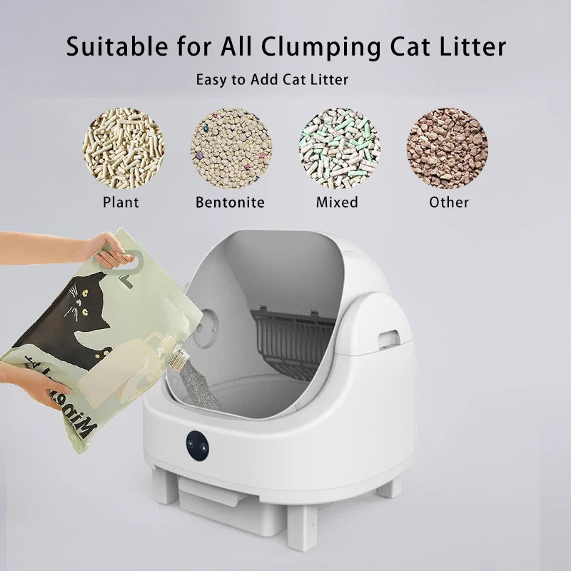 Heybo Auto Cat Litter Box With Self Cleaning App Control