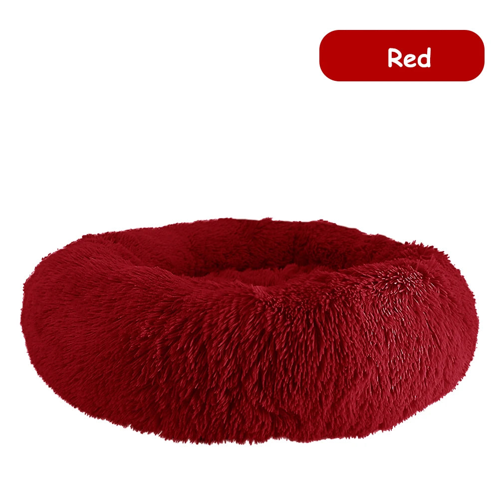 CN Zhejiang Donut Dog Bed Warm Plush Calming Pet Bed