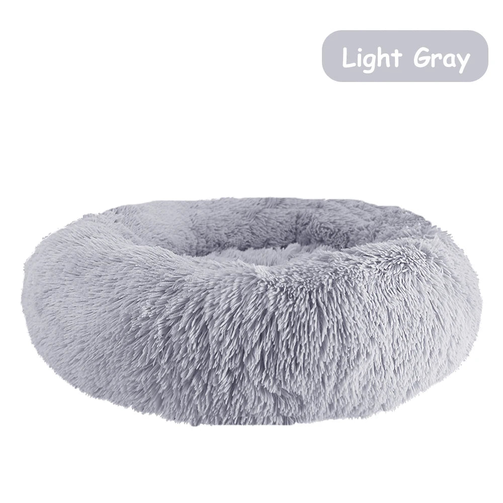 CN Zhejiang Donut Dog Bed Warm Plush Calming Pet Bed