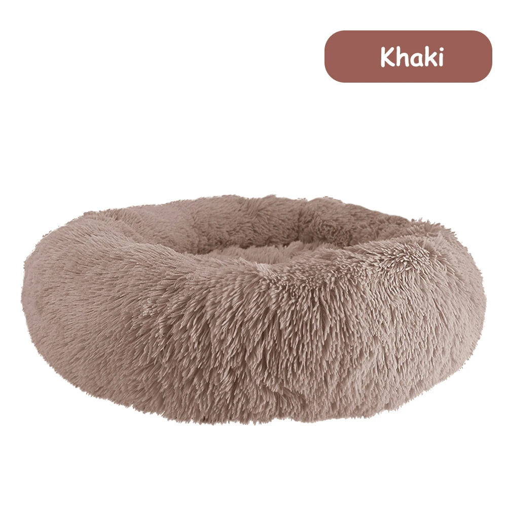 CN Zhejiang Donut Dog Bed Warm Plush Calming Pet Bed