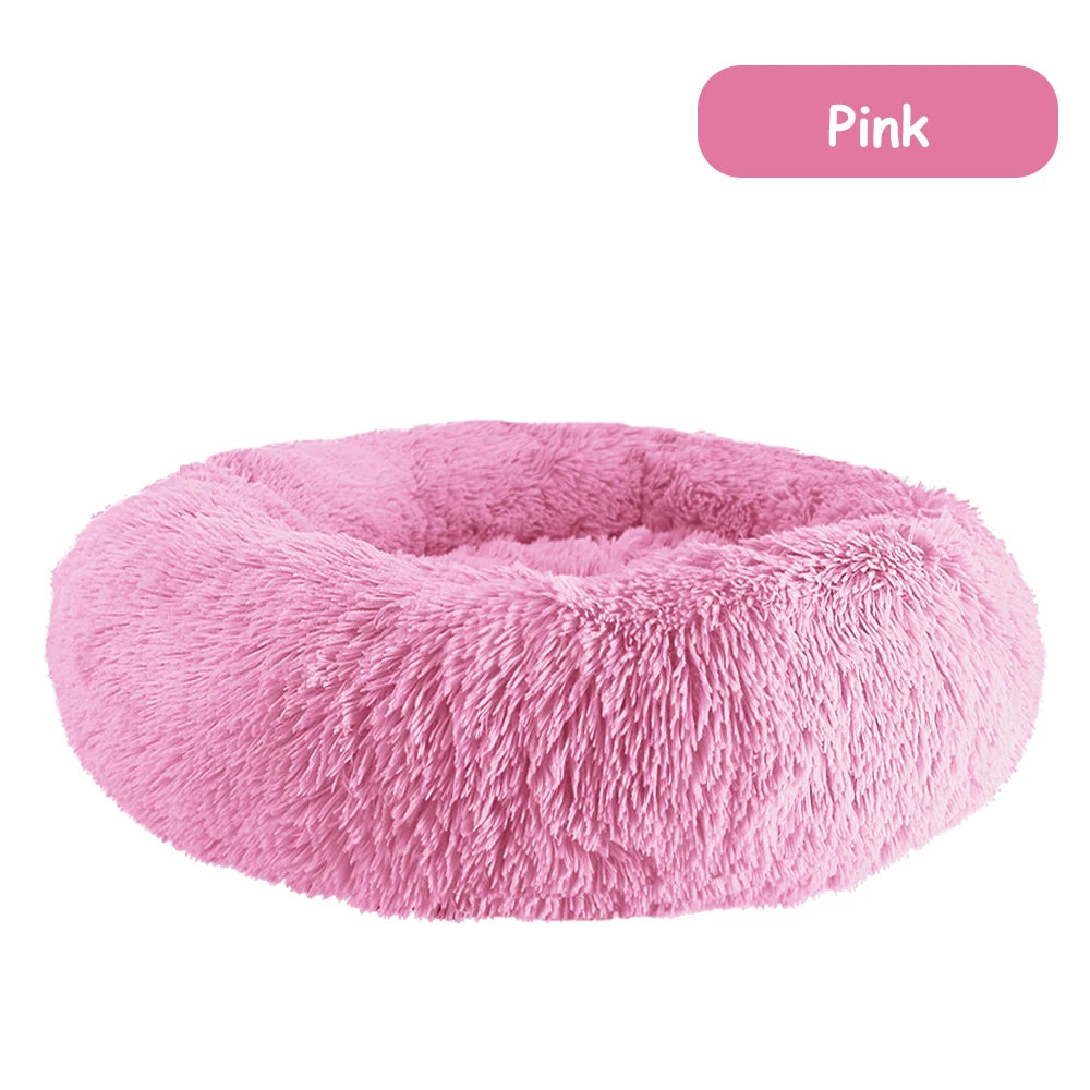 CN Zhejiang Donut Dog Bed Warm Plush Calming Pet Bed