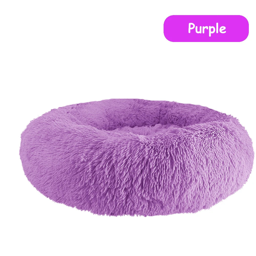 CN Zhejiang Donut Dog Bed Warm Plush Calming Pet Bed