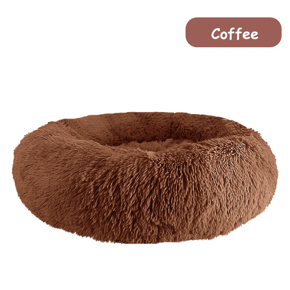 CN Zhejiang Donut Dog Bed Warm Plush Calming Pet Bed