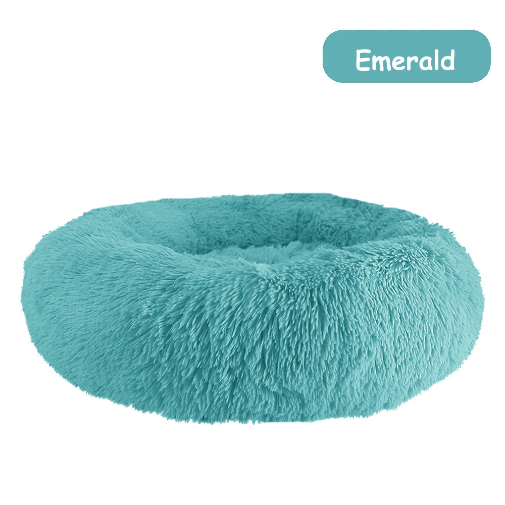 CN Zhejiang Donut Dog Bed Warm Plush Calming Pet Bed