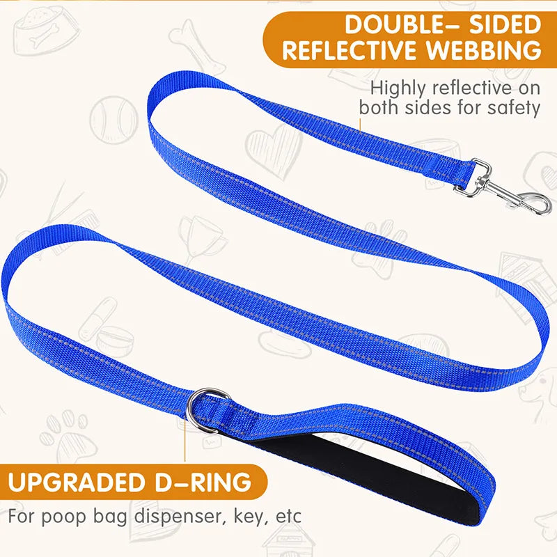 YTYINC Reflective Nylon Dog Leash For Walking And Training