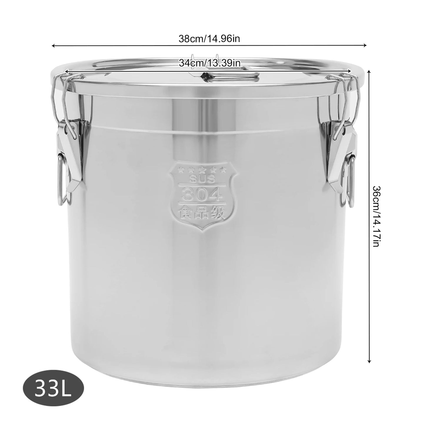 Airtight Rice Canister 304 Stainless Steel Storage Container