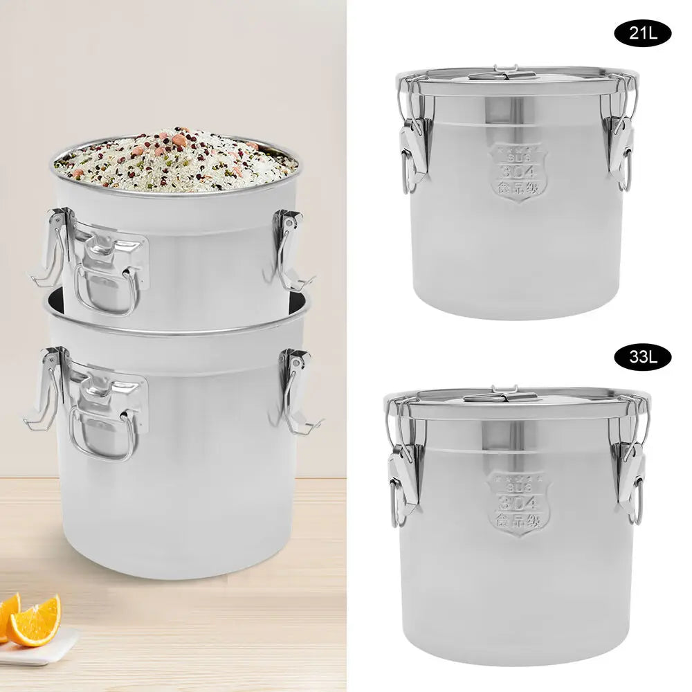 Airtight Rice Canister 304 Stainless Steel Storage Container