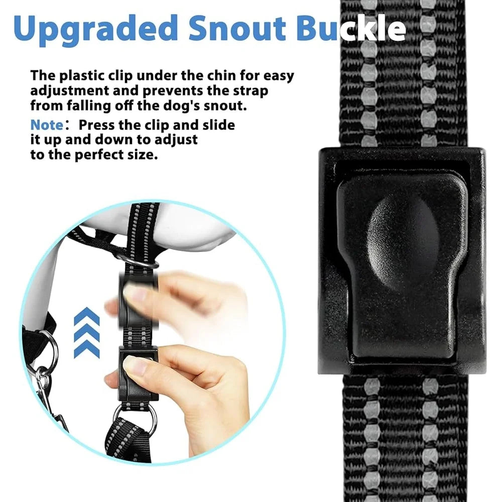 Soft Dog Head Collar No Pull Training Halter Reflective Padded