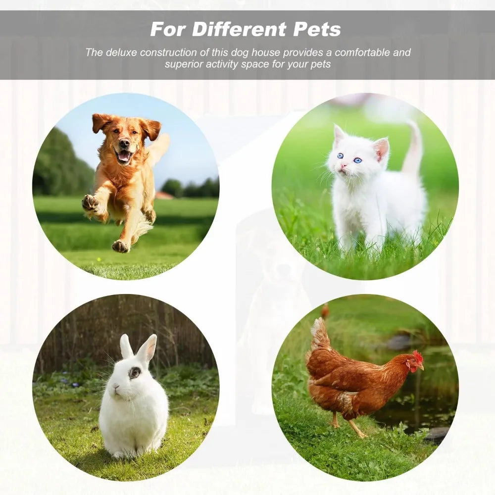 Durable Ventilated Waterproof Plastic Dog House Indoor Outdoor Use