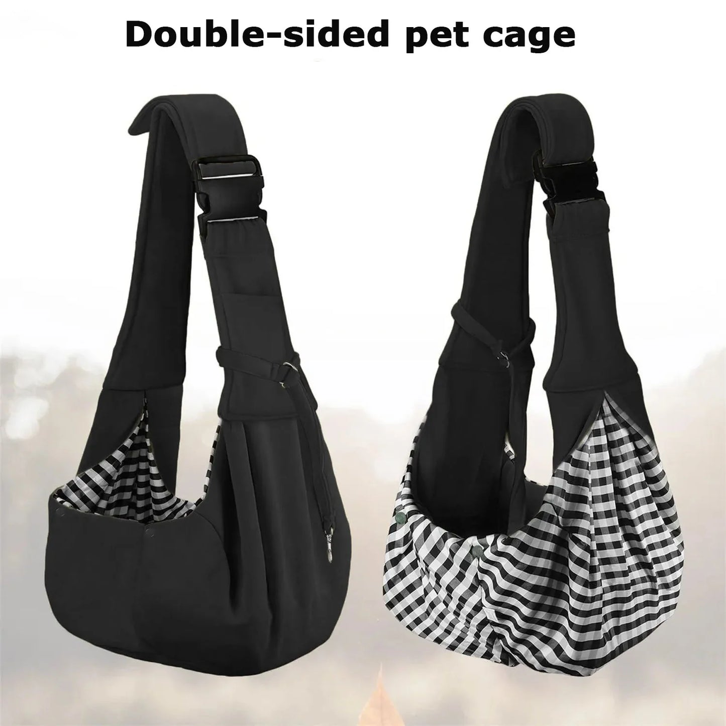 Small Pet Sling Carrier Hands Free Reversible Bag For Pets