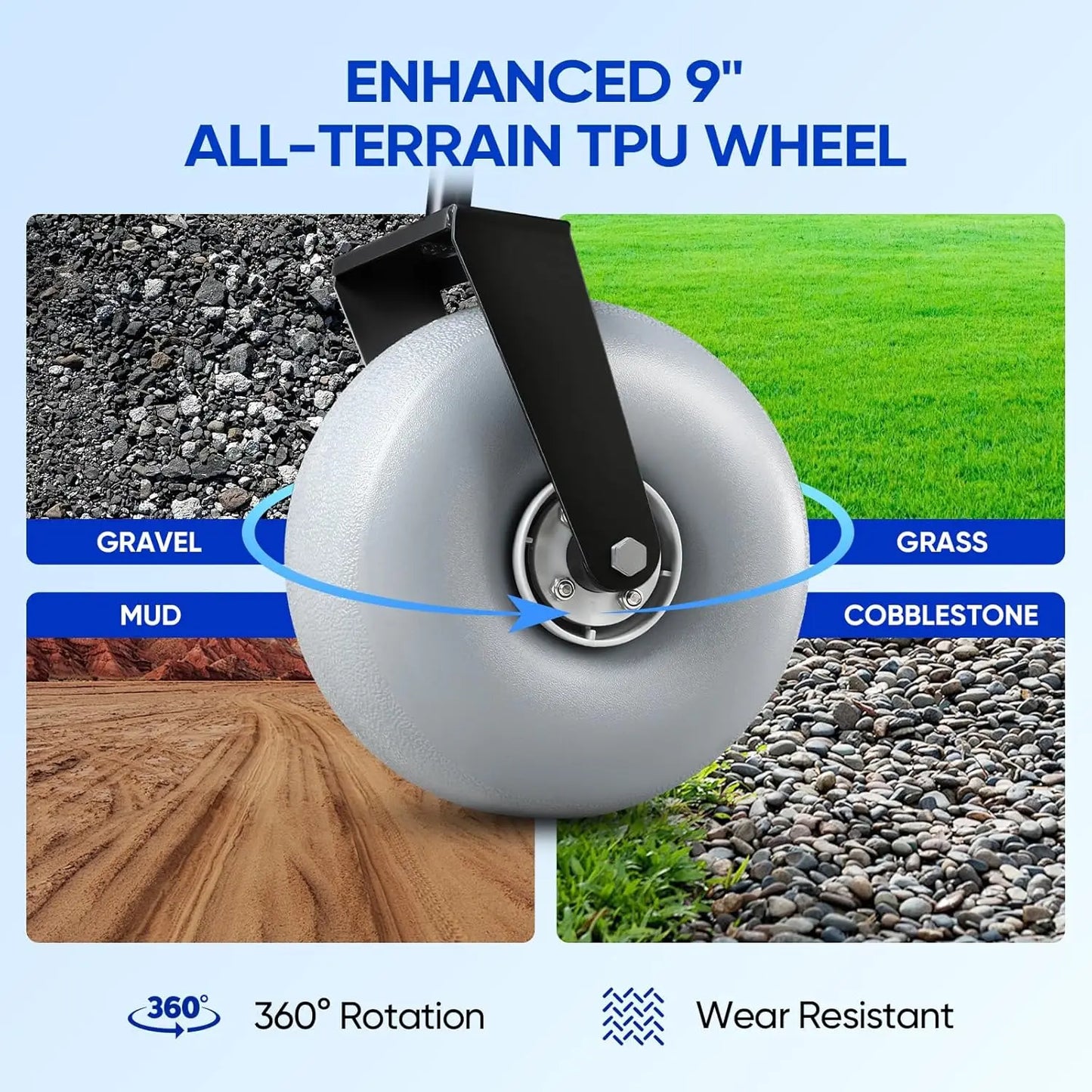 XMSJ Beach Wagon With Big Wheels For Sand All Terrain Cart