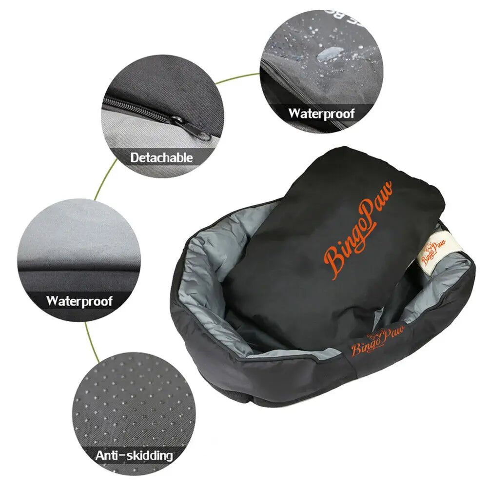BINGOPAWCN All Season Calming Dog Bed With Removable Cushion