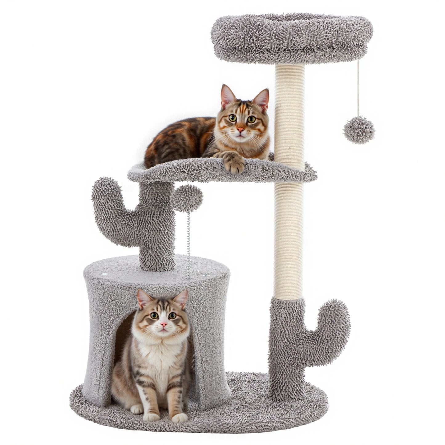 JHK Multi Level Cat Tree With Sisal Post For Indoor Cats