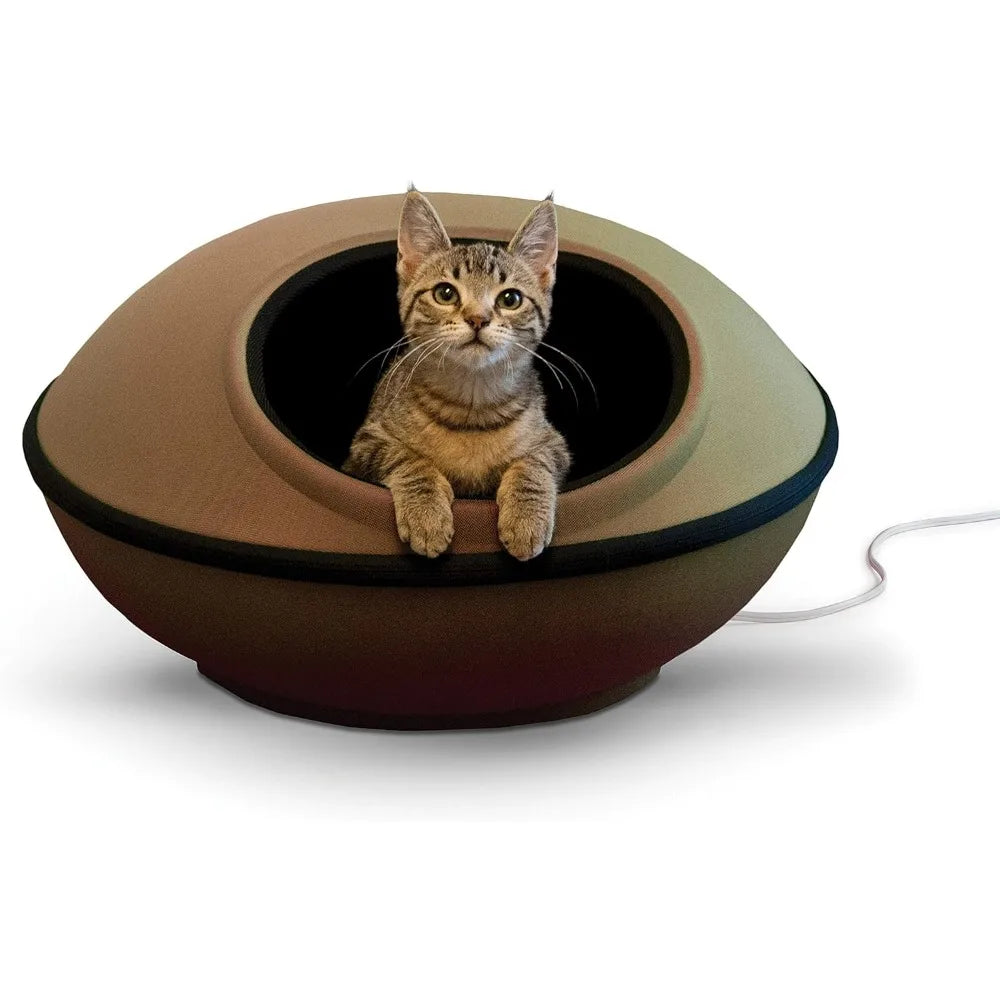 K&H Pet Products Heated Cat Bed Thermo-Kitty Dream Pod