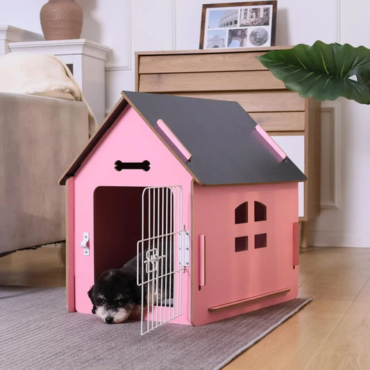 Cozy Indoor Wooden Dog House for Small Dogs and Cats