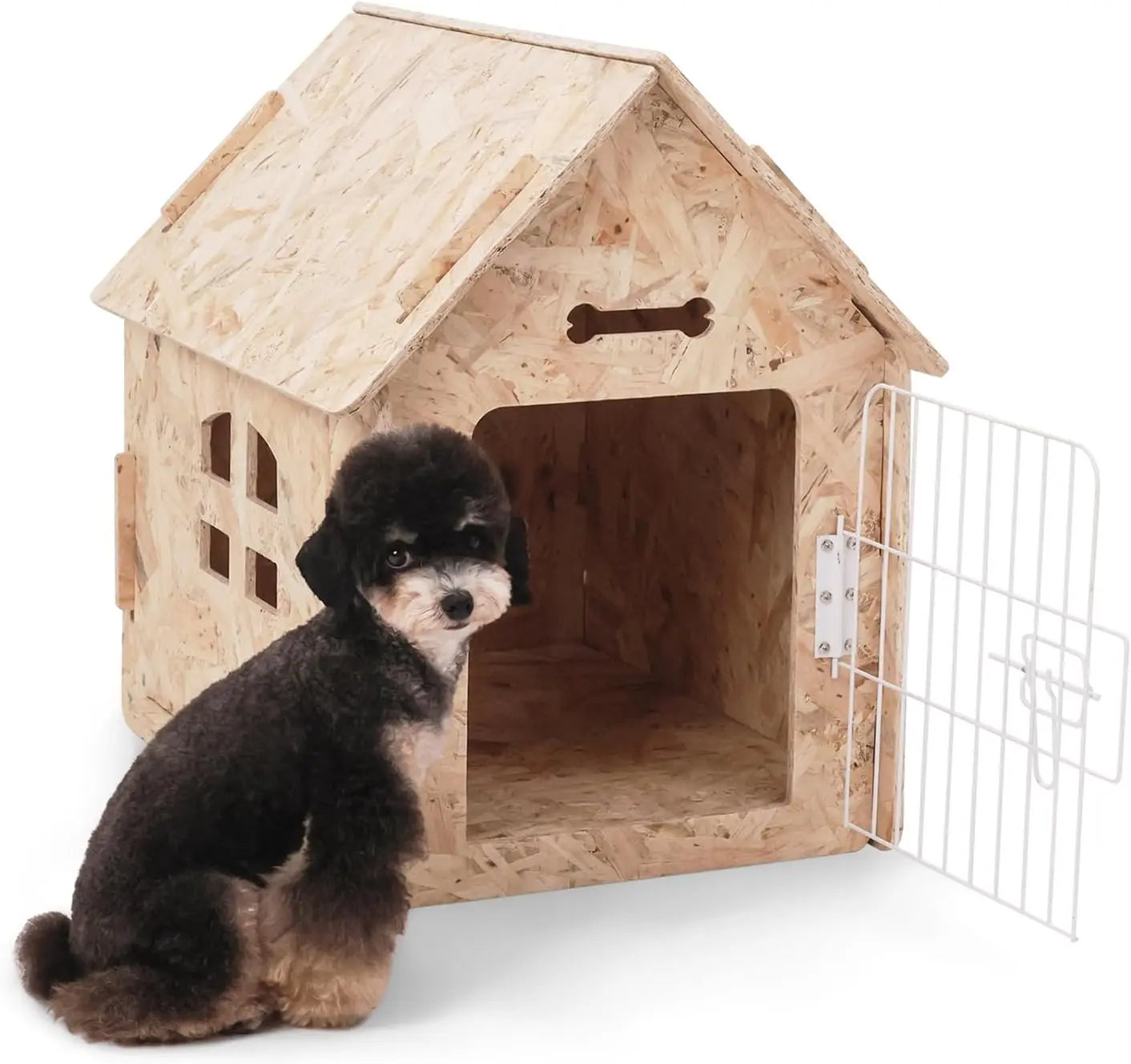 Cozy Indoor Wooden Dog House for Small Dogs and Cats
