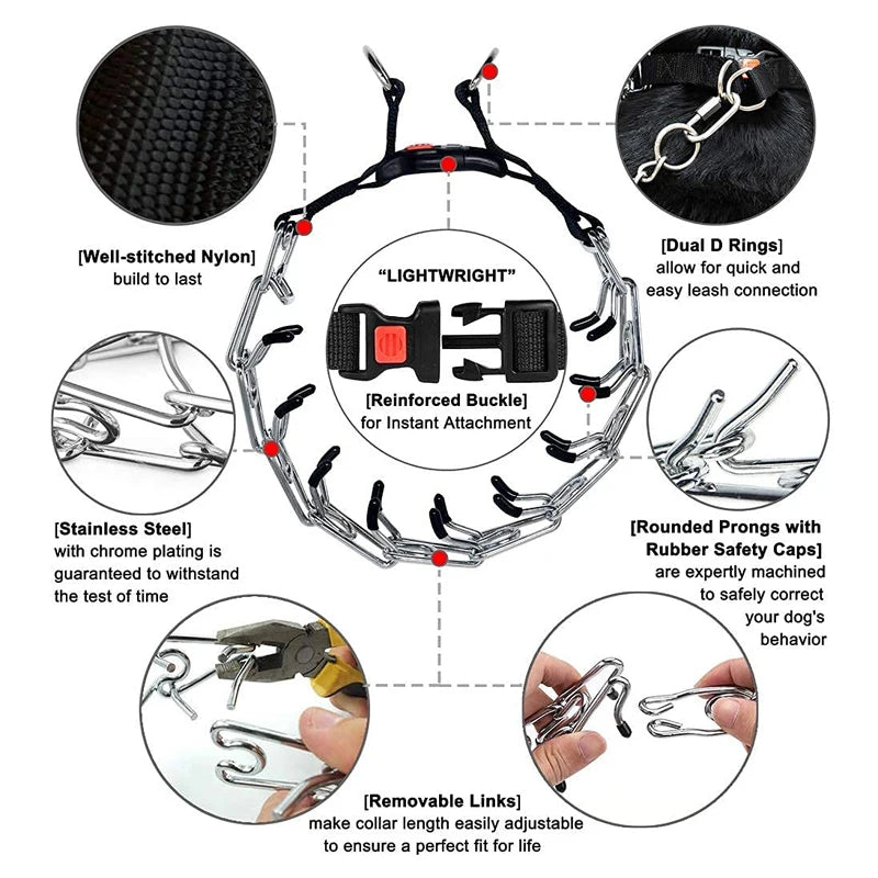 Benepaw Prong Dog Training Collar With Comfort Tips Quick Release