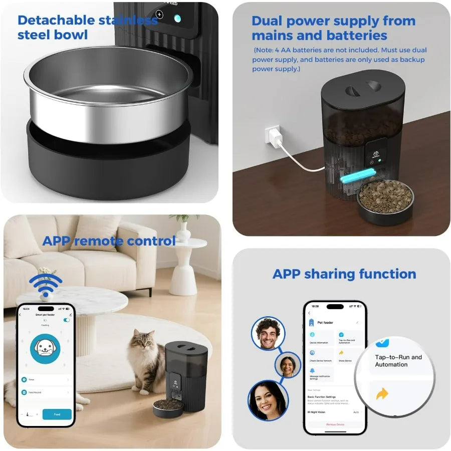 Hign-concerned Automatic Pet Feeder With WiFi Remote
