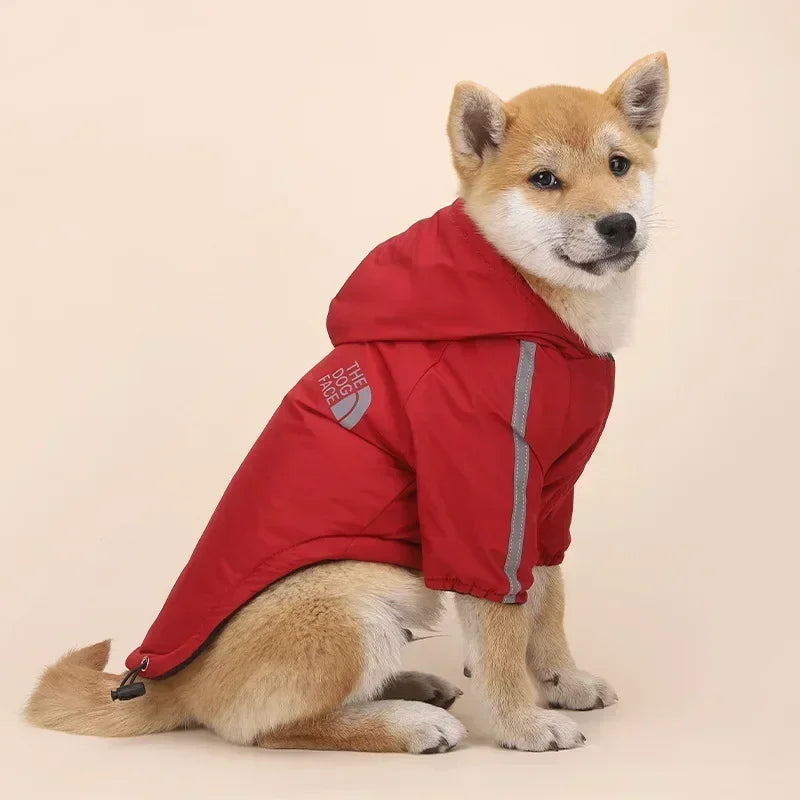 YOUSECN Reflective Wintertime Dog Coat Waterproof Hooded Jacket Featuring DogFace