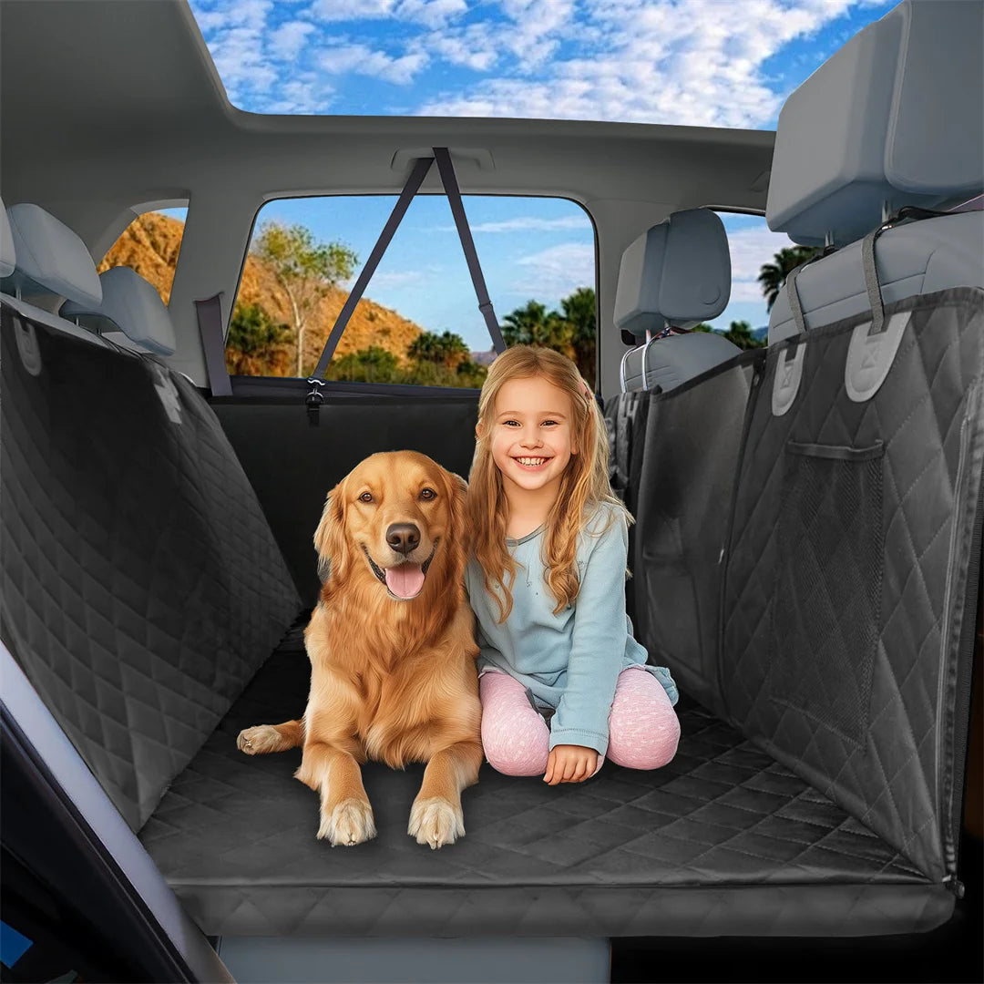 BINGOPAWCN Waterproof Dog Car Seat Cover Hammock for Back Seat Travel