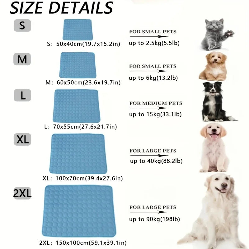 BeiYu Pet Dog Cooling Mat Self Cooling Pad for Pets