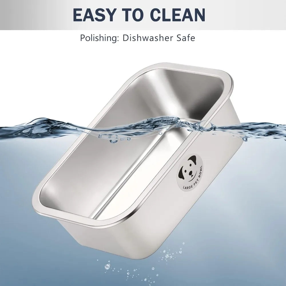 Stainless Steel Dog Bowls High Capacity Food And Water Bowls