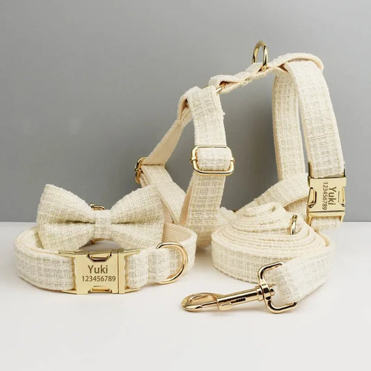 Guangdong Engravable Metal Buckle Dog Collar Harness Leash Set