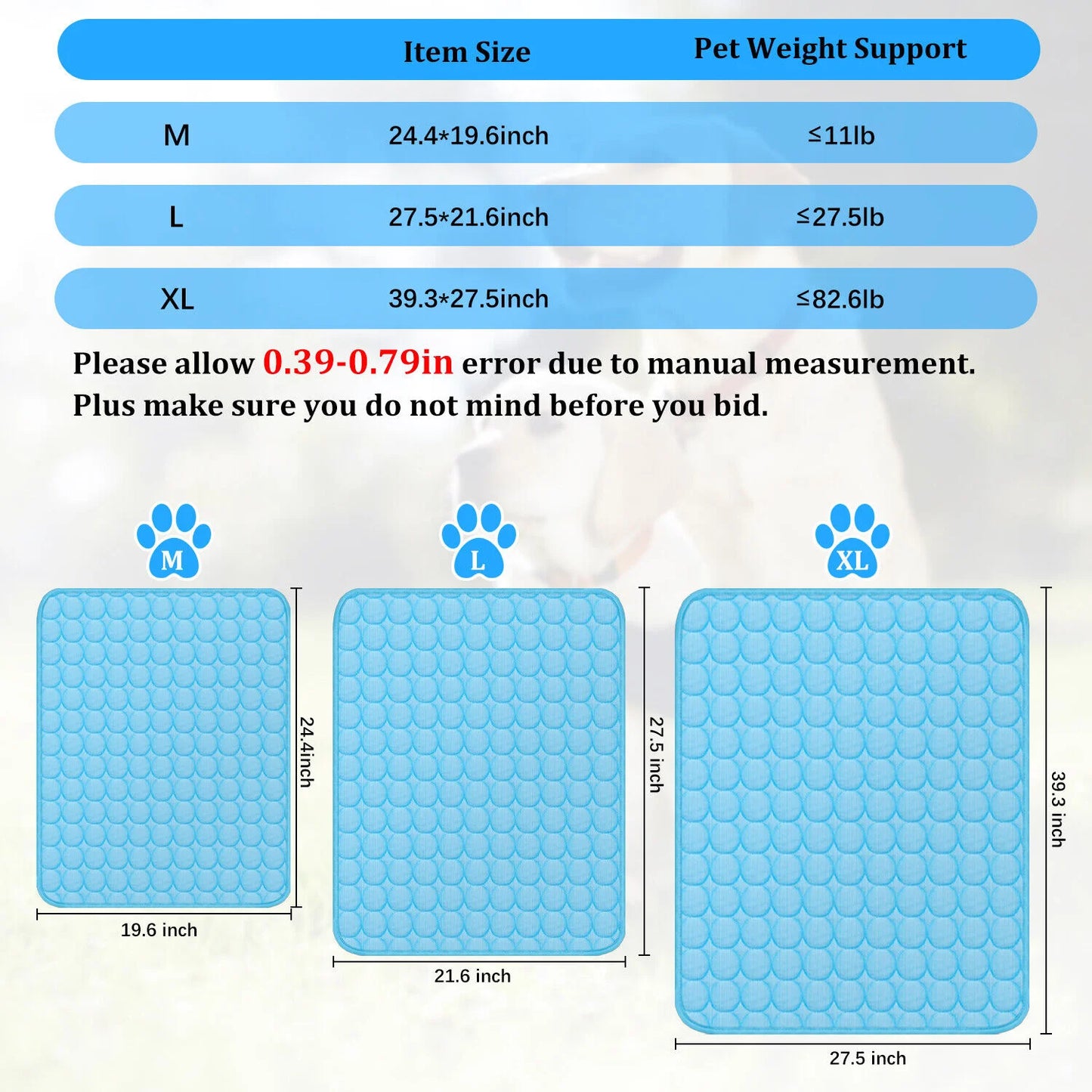 Pet Cooling Mat For Dogs And Cats Bed Cushion