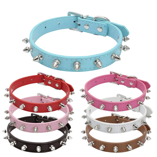 Sichuan Leather Spiked Studded Cat And Dog Collar For Pets
