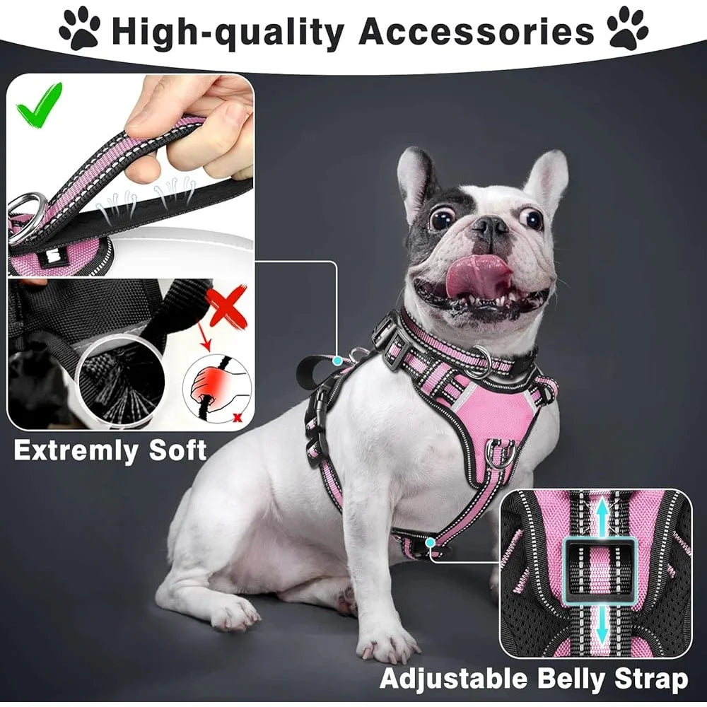 Fujian Reflective No Pull Dog Harness Leash Set For Walking