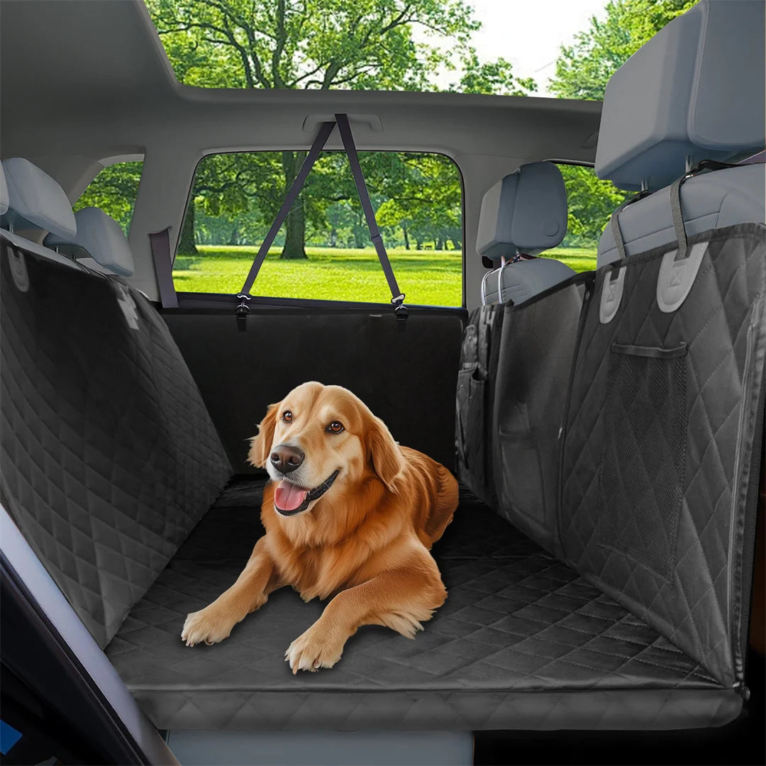 BINGOPAWCN Waterproof Dog Car Seat Cover Hammock for Back Seat Travel