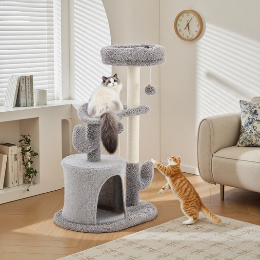 JHK Multi Level Cat Tree With Sisal Post For Indoor Cats