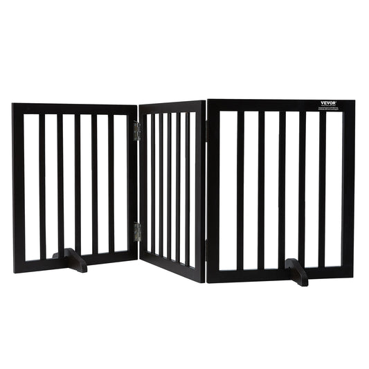 SucceBuy Freestanding 3 Panel Foldable Dog Gate Narrow Passages
