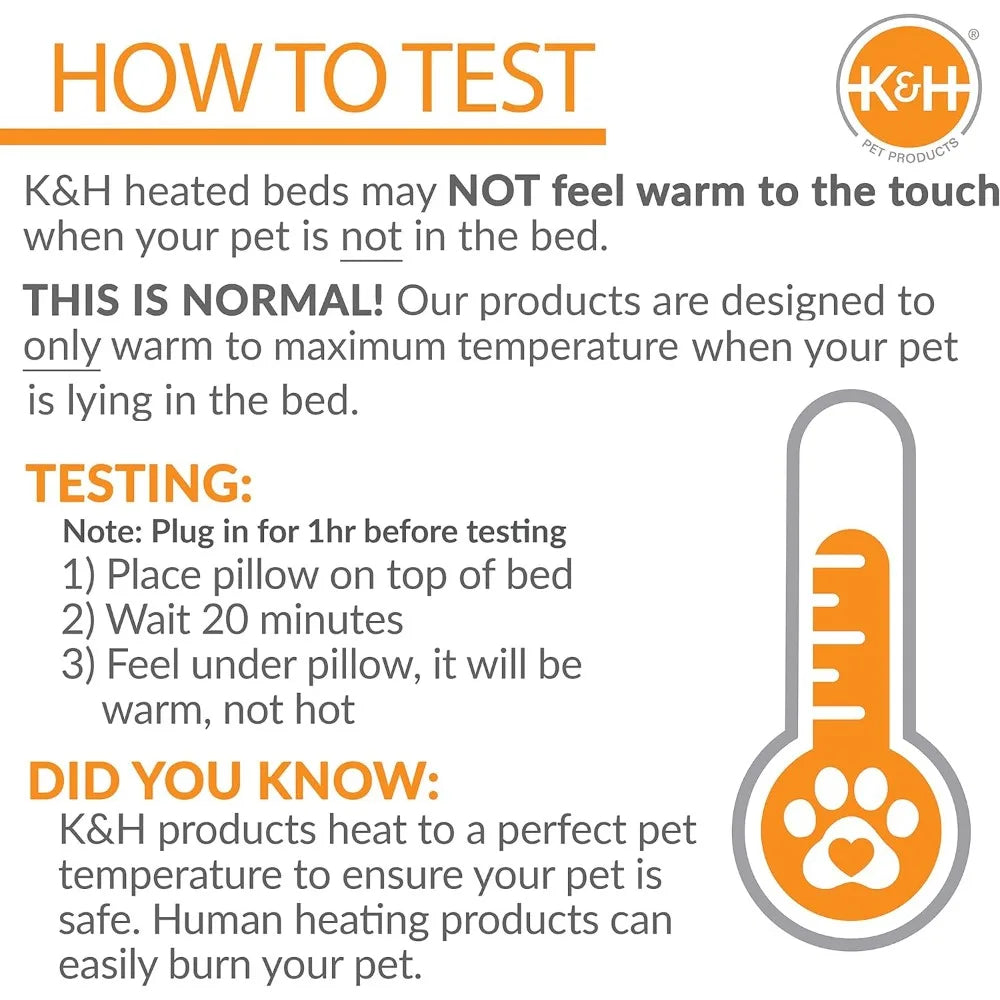 K&H Pet Products Heated Cat Bed Thermo-Kitty Dream Pod