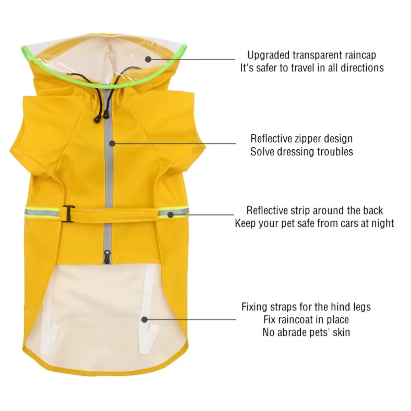 Weatherproof Waterproof Dog Hoodies Jackets Designed For Pets DurabilityAndComfort Quality