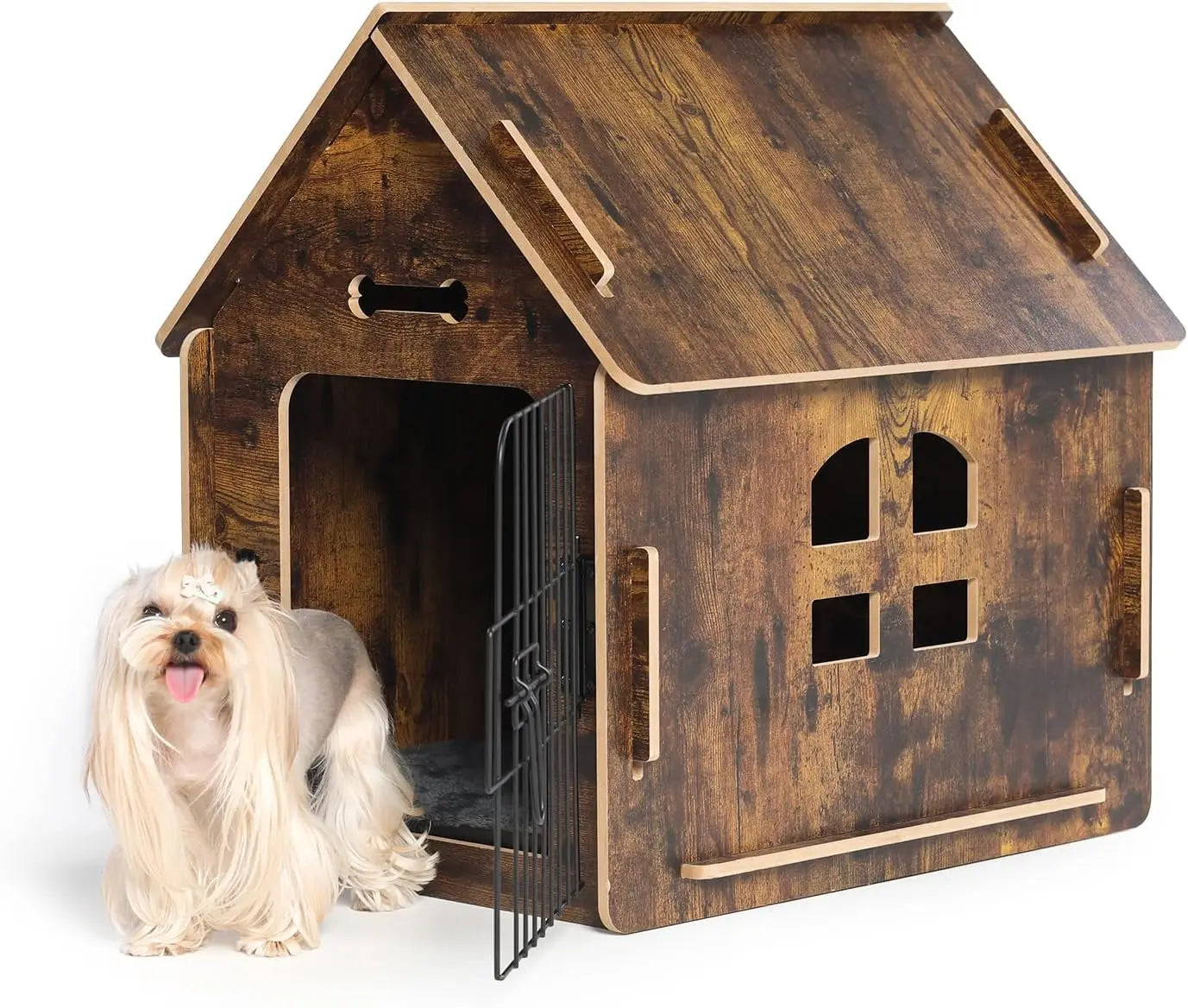 Cozy Indoor Wooden Dog House for Small Dogs and Cats