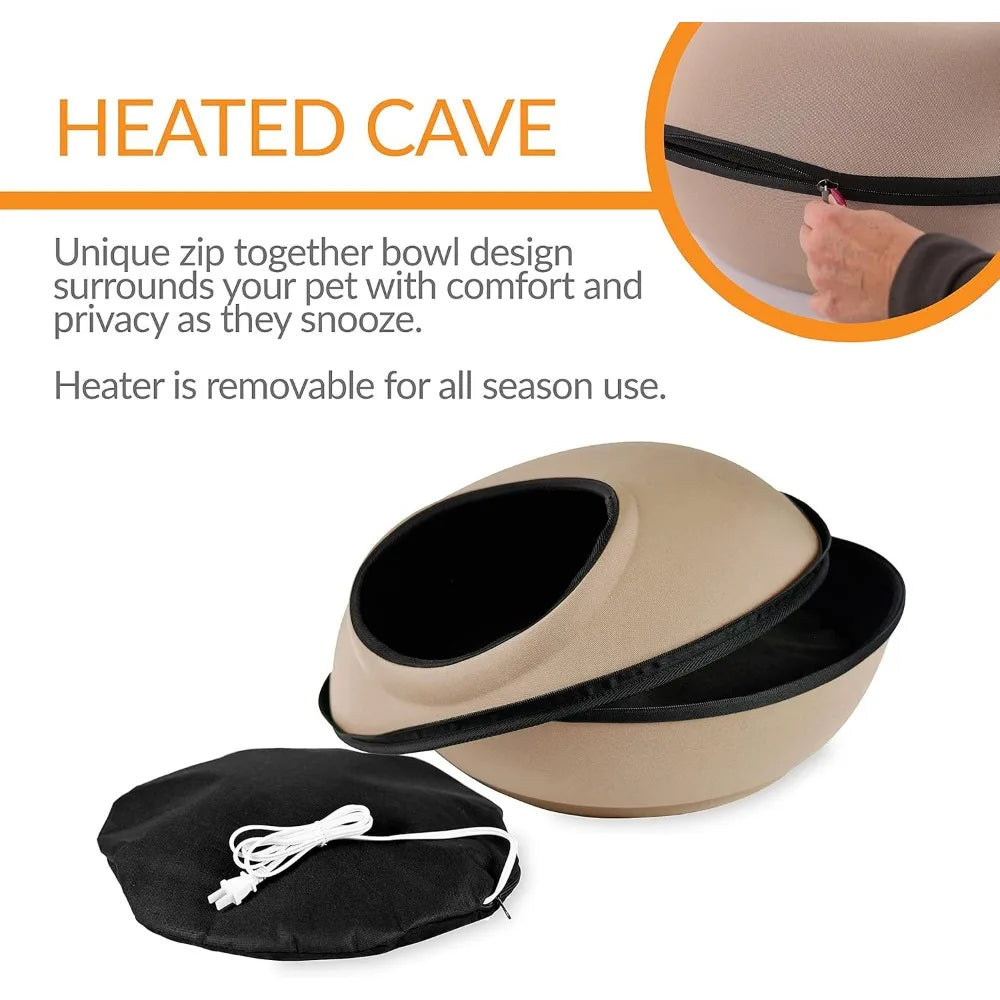 K&H Pet Products Heated Cat Bed Thermo-Kitty Dream Pod