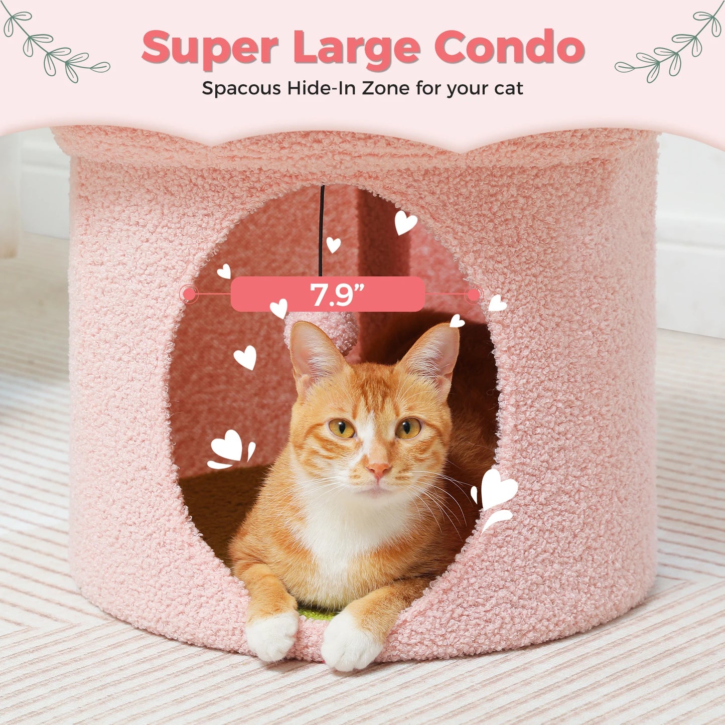 PAWZ Road Indoor Cat House with Removable Flower Bed Cave