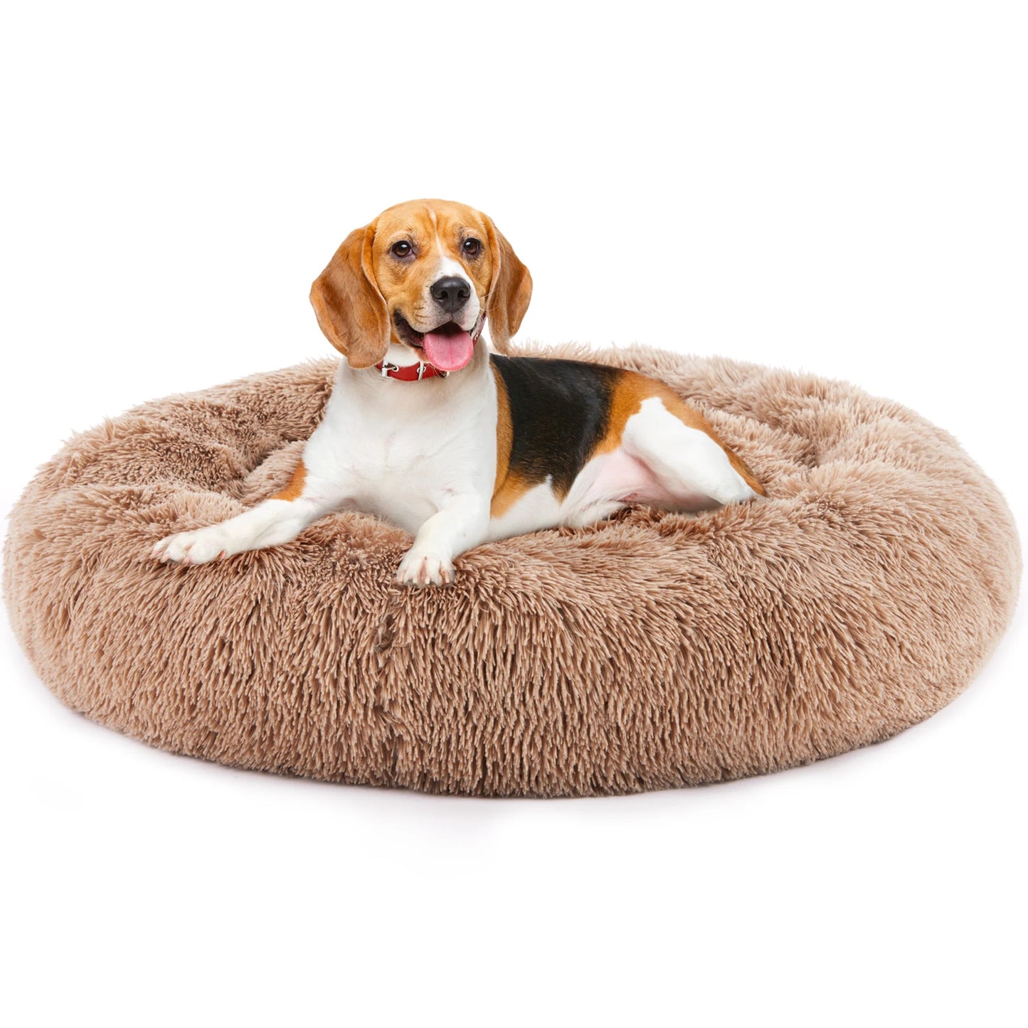 JHK Calming Dog Bed Washable Plush Faux Fur Anti Slip
