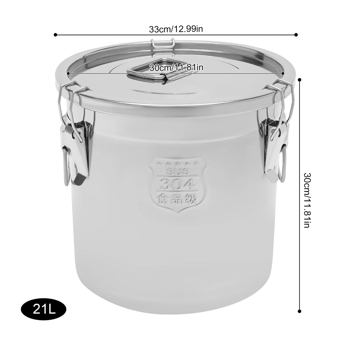 Airtight Rice Canister 304 Stainless Steel Storage Container
