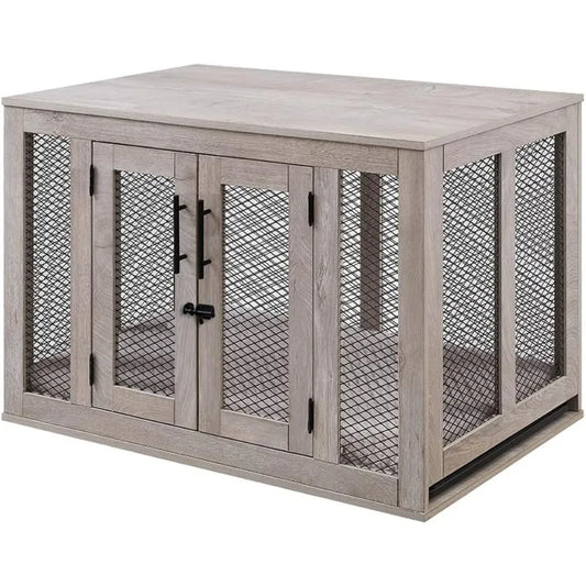 XUYUAN Wooden Dog Crate Furniture Kennel Indoor End Table