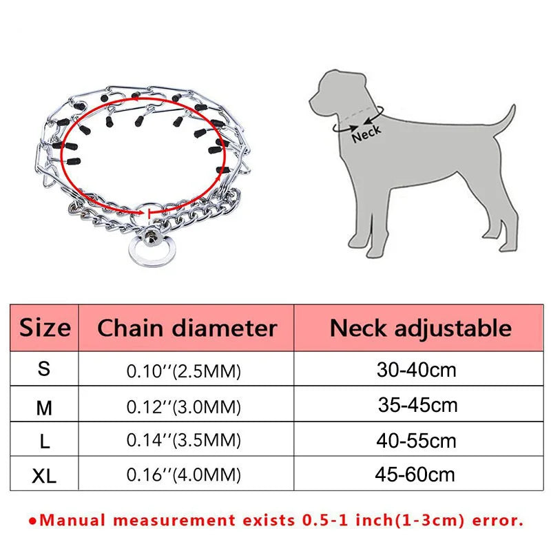 Zhejiang Pinch Dog Training Collar With Comfort Rubber Tips Adjustable