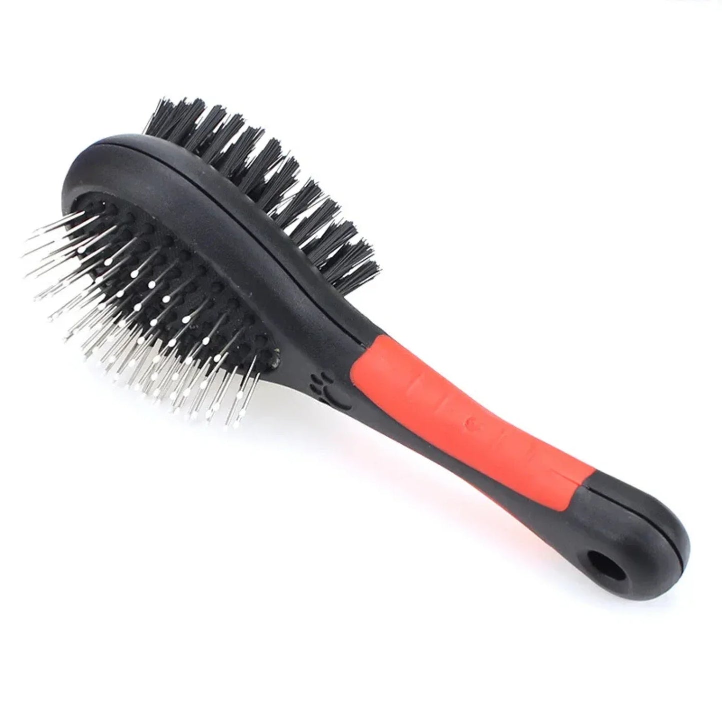 Hign-concerned Double Faced Pet Comb Ergonomic Polypropylene Handle Grooming Brush