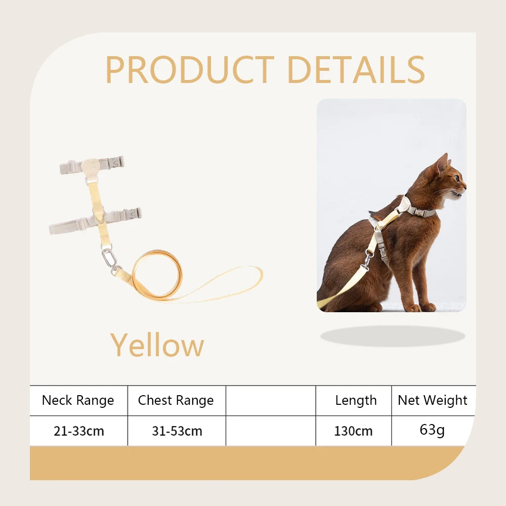 Choice Cat Harness Leash Adjustable I Shaped Walking Chest Strap